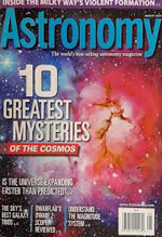 Astrnomy : the worlds bét-selling astronomy magazine : 10 greatest mýteries